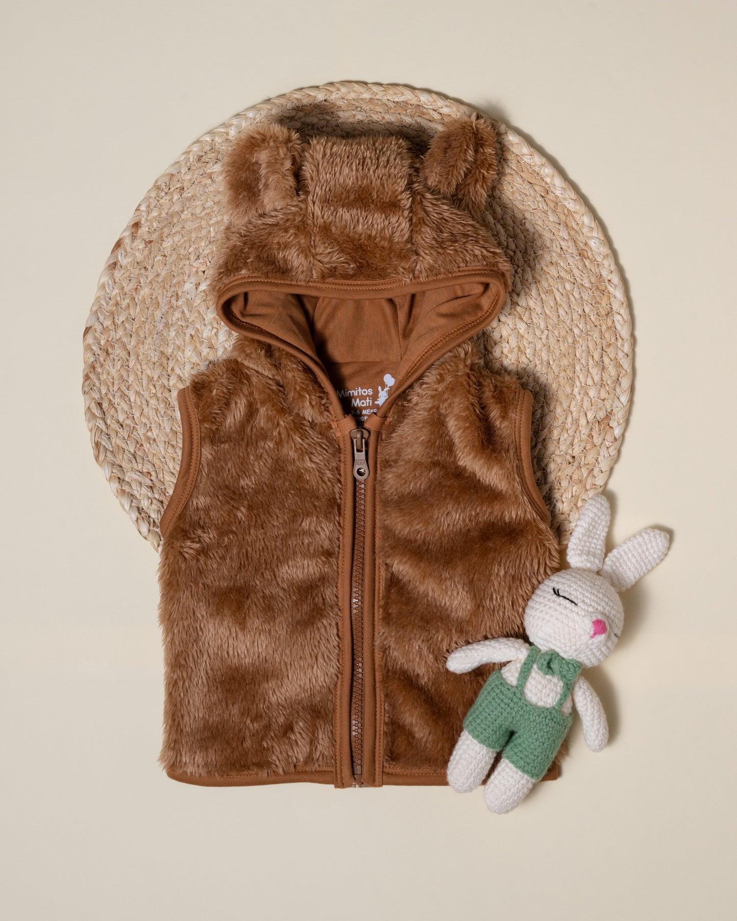 Chaleco Teddy Boo Canela