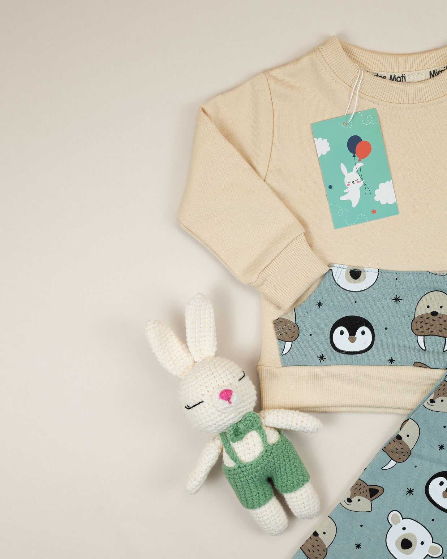Conjunto French Terry Pingüinos