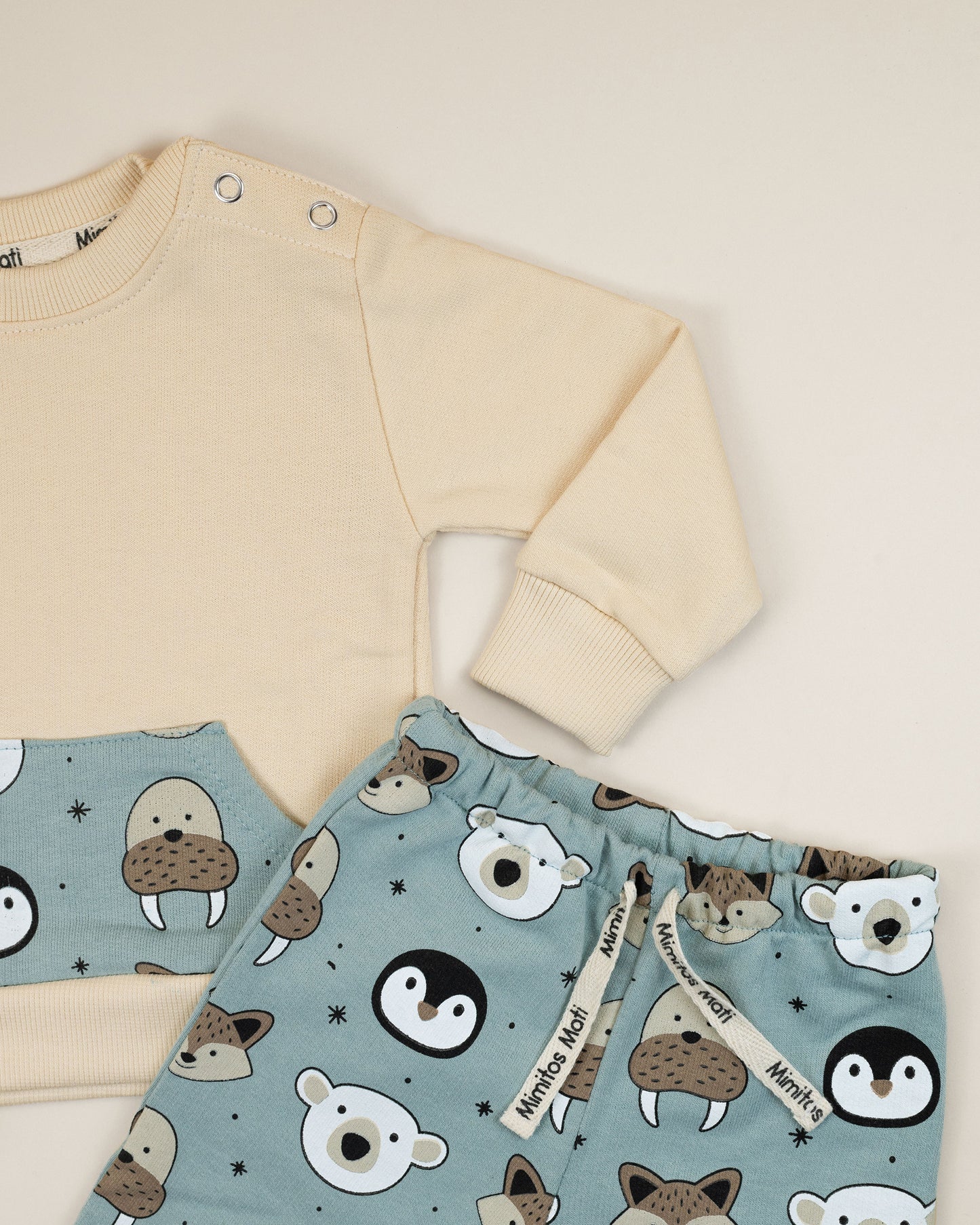 Conjunto French Terry Pingüinos