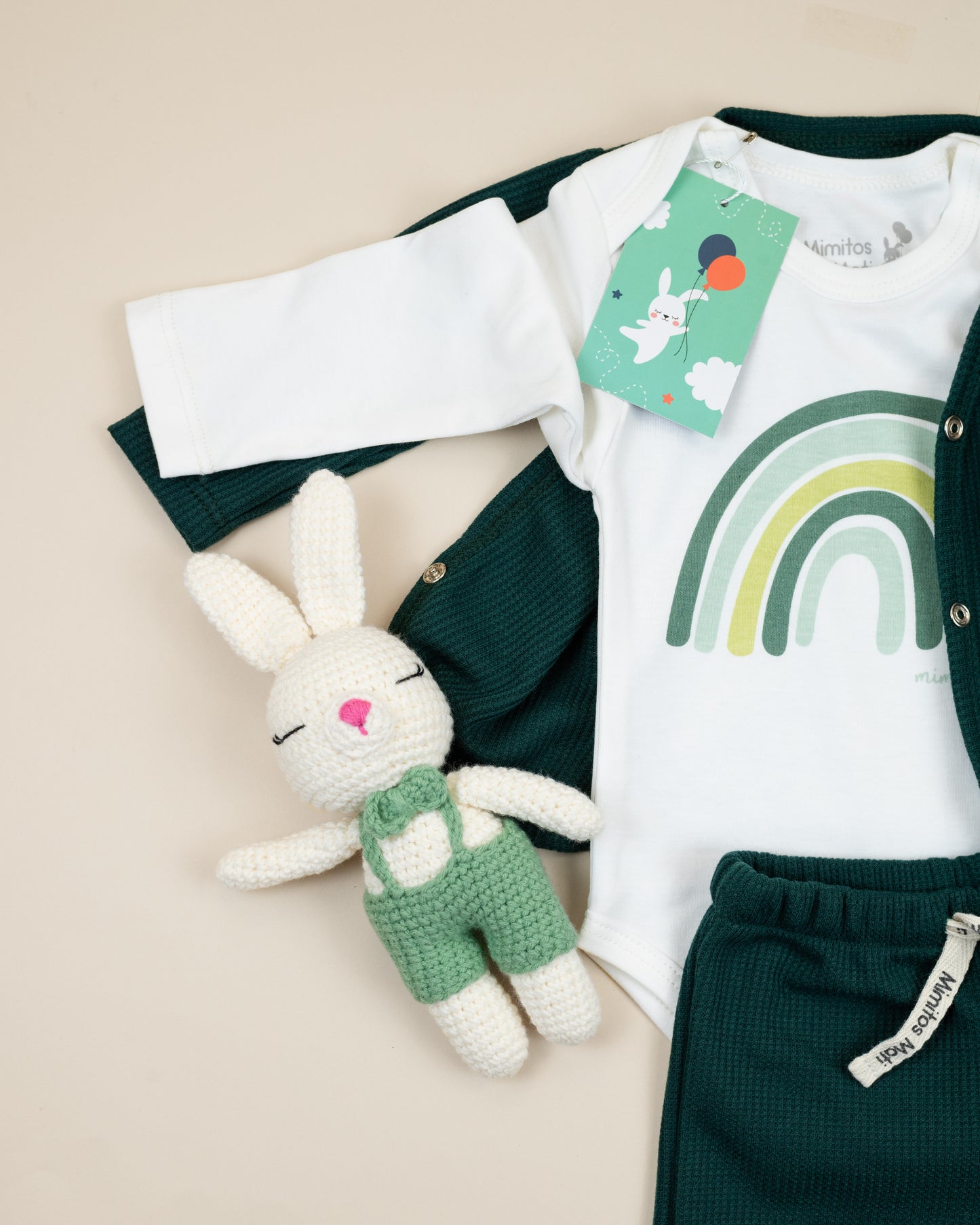 Conjunto Rainbow Verde Botella
