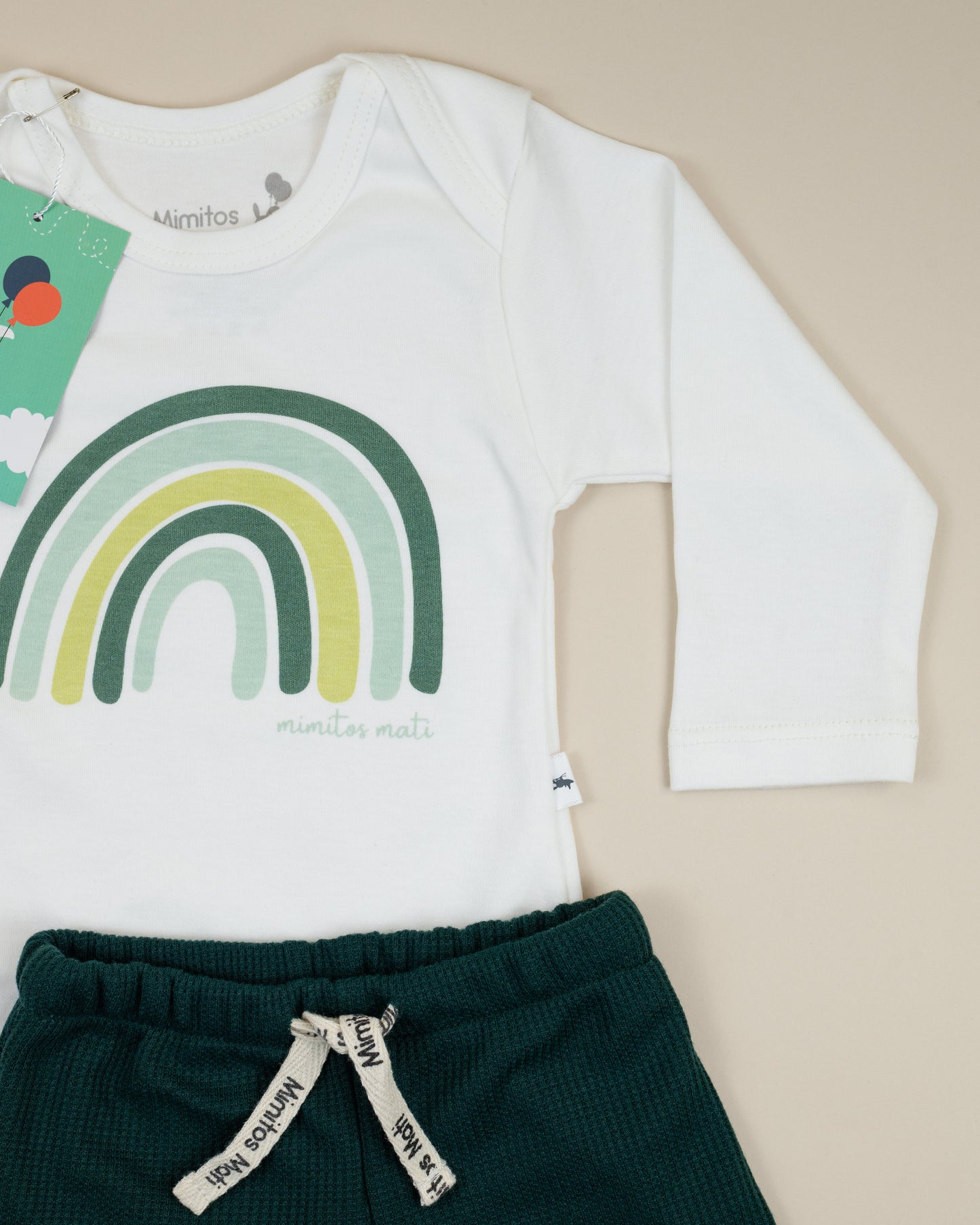 Conjunto Rainbow Verde Botella