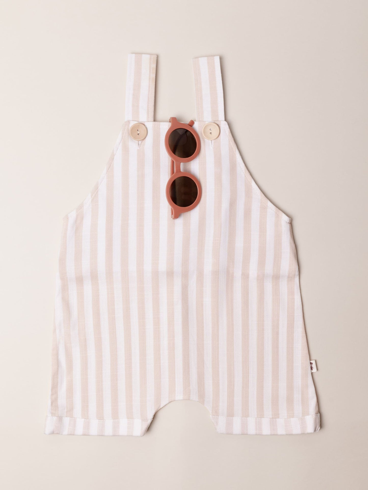 Overol Lino - Rayas Beige