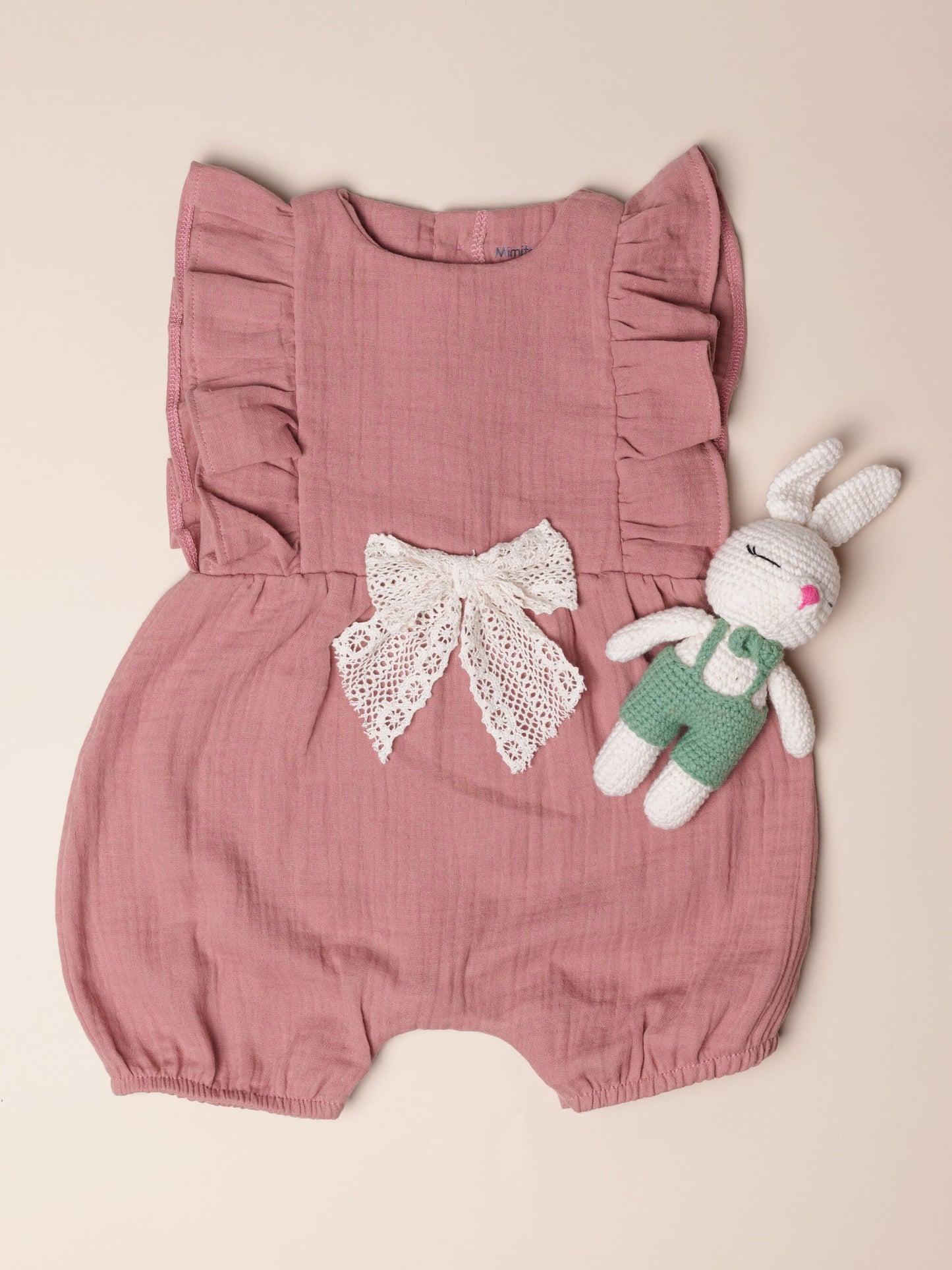 Romper Muselina Nube - Rosa Vintage